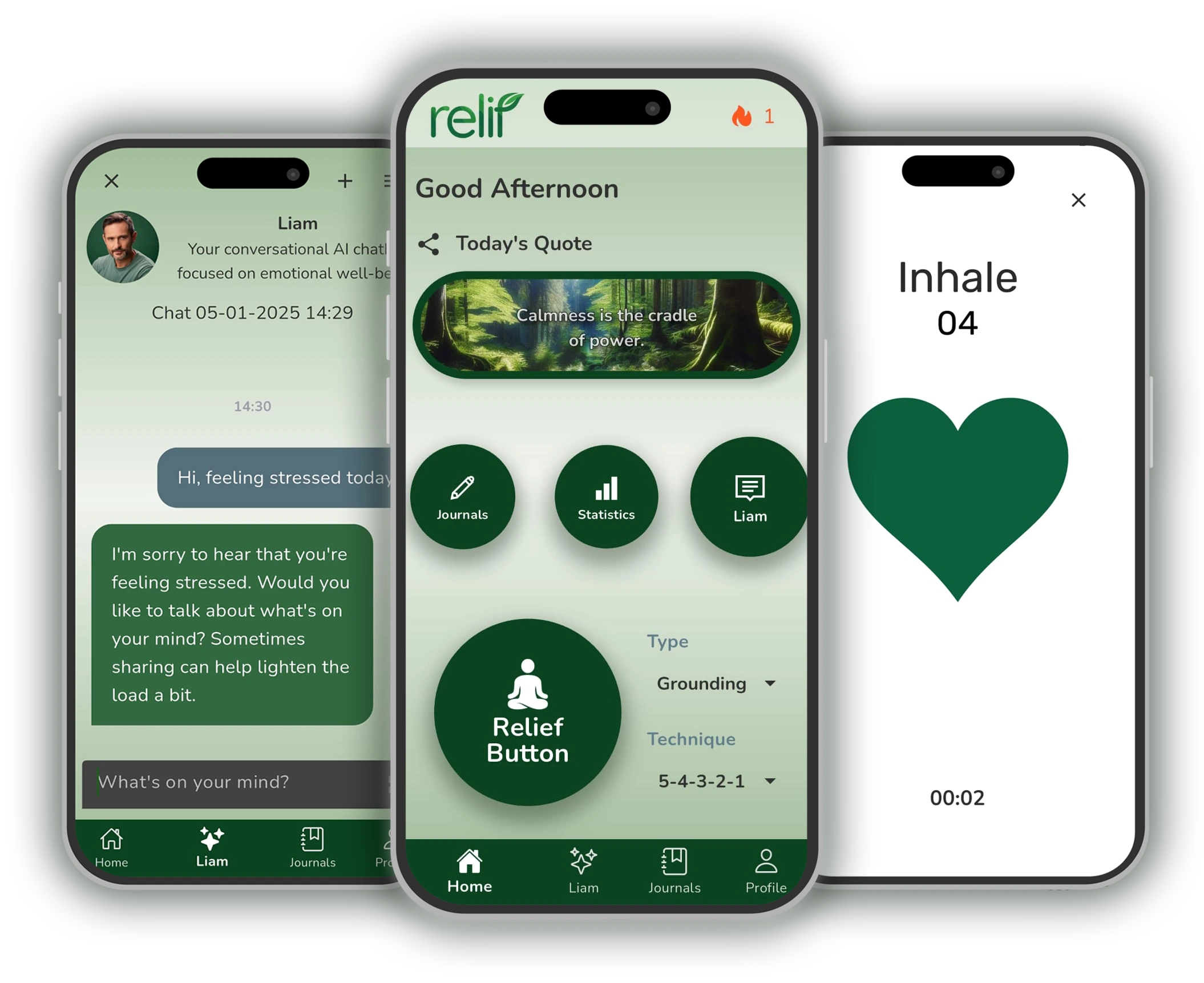relif App Mockup - English